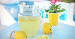 lemonade on a table